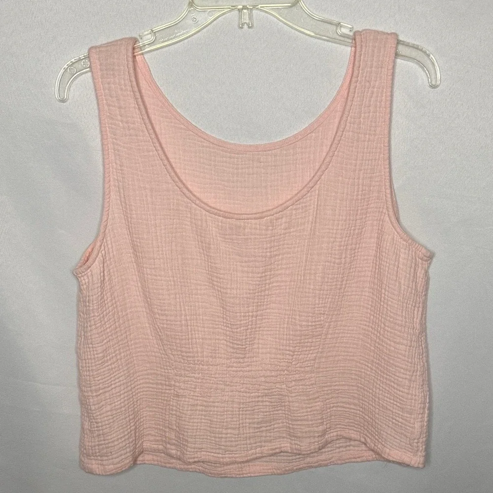 Carve Designs Gauze Tank Top Women's Medium in Light Pink - Picture 3 of 3